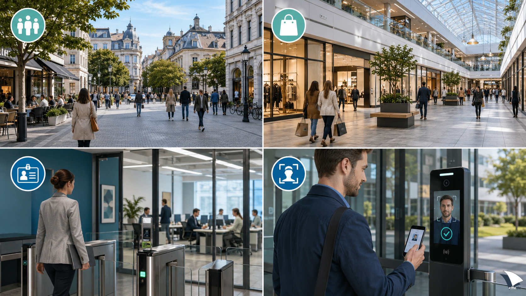 Confronto tra spazi pubblicamente accessibili e aree ad accesso ristretto